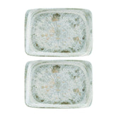 Bonna China Odette 9" x 6"  Rectangular Decorated Porcelain Plate (Set of 2)